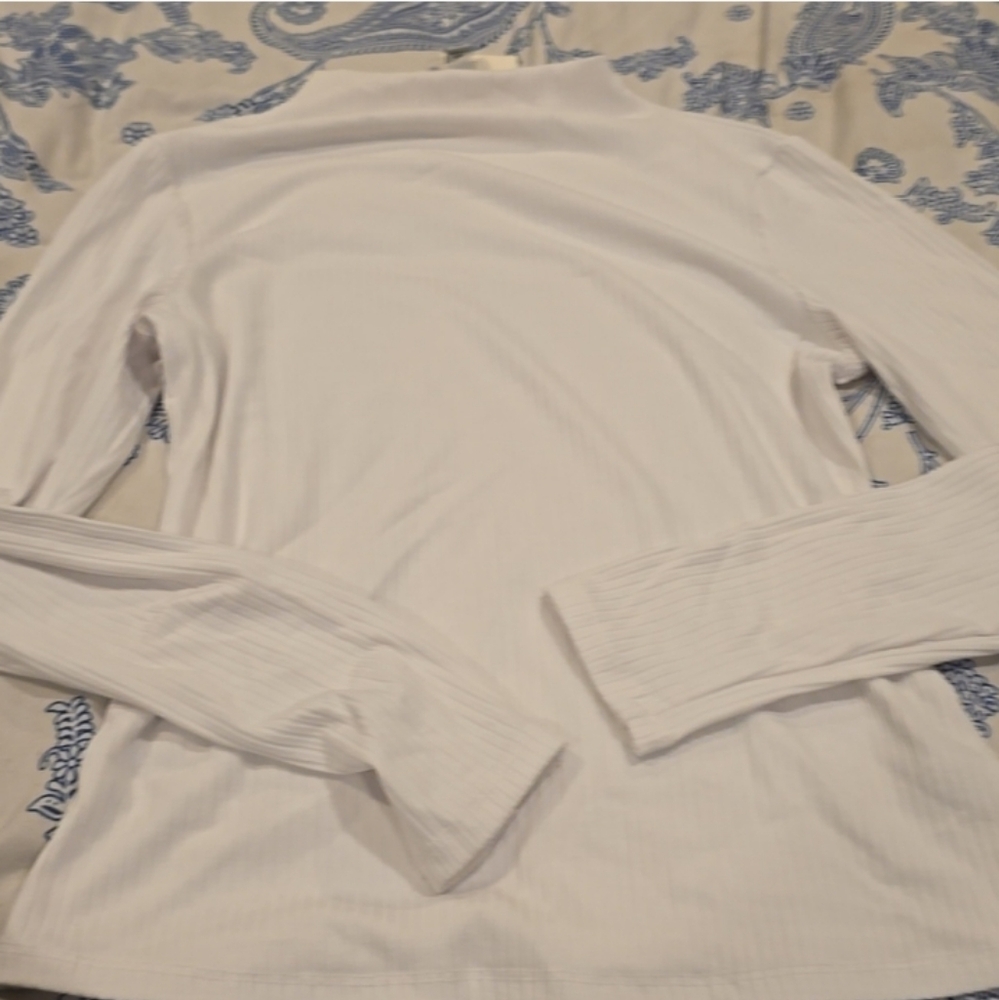 ❤️10/$10  New Ribbed White Long Sleeve Women's Top A New Day